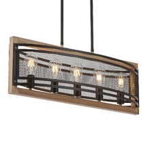 Caldwell Wood & Iron 5 Light Pendant